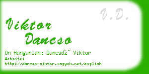 viktor dancso business card